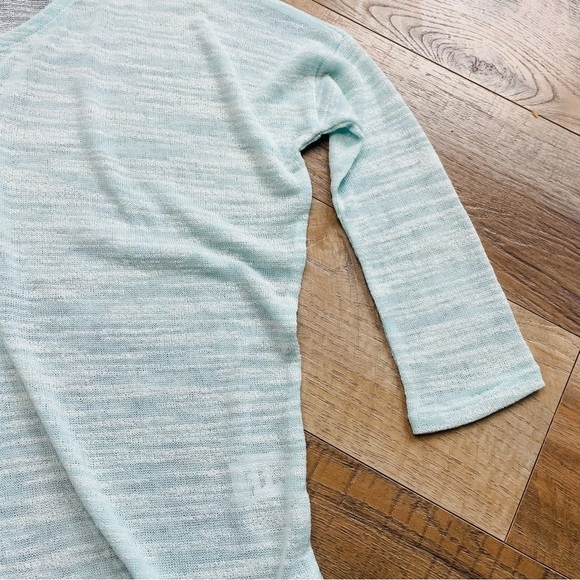Olive & Oak NWT Aqua Mint Light 3/4 Sleeve Sweater - Picture 2 of 10
